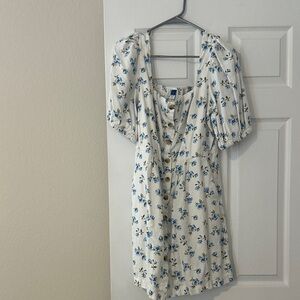 Old Navy Blue and White Floral Mini Dress